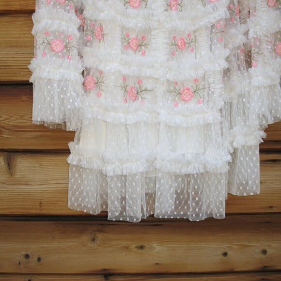 Mac Duggal 8031 Embroidered Flare Sleeve Embroidered Mini Dress - Picture 13 of 14